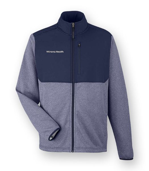 Picture of CE74 - Men's Heathered Stripe Hybrid Jacket